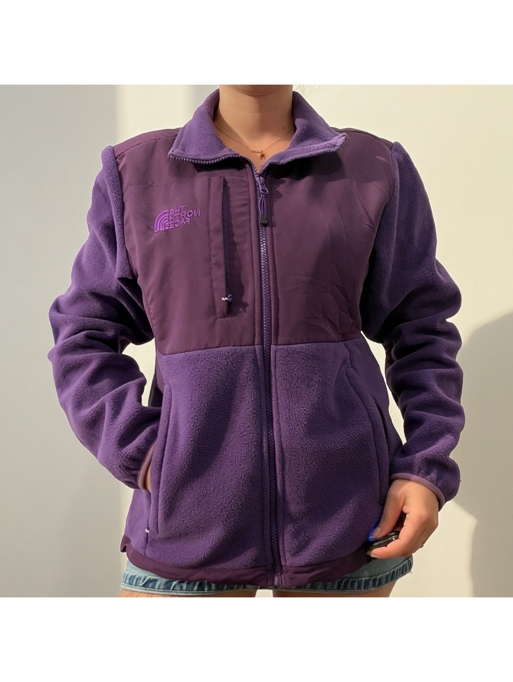 The North Face Purple Fleece Full Zip Jacket